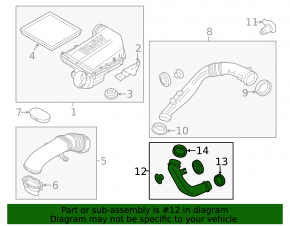 Furtunul intercoolerului drept primul BMW X5 E70 07-13 3.0