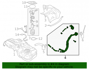 Заливная горловина топливного бака Hyundai Kona 18-23 1.6, 2.0