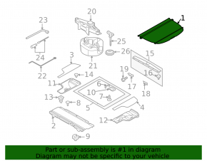 Шторка багажника Subaru Outback 10-14