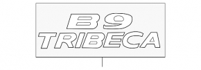 Эмблема надпись TRIBECA двери багажника Subaru b9 Tribeca