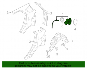 Лючок бензобака с корпусом Ford Ecosport 18-22