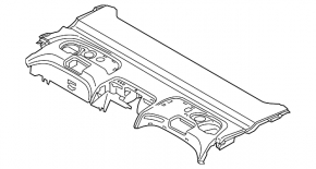 Полка задняя BMW 7 G11 G12 16-19 беж, под шторку, Harman Kardon