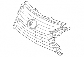 Решетка радиатора grill верхняя Lexus RX350 RX450h 16-19