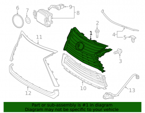 Решетка радиатора grill верхняя Lexus RX350 RX450h 16-19
