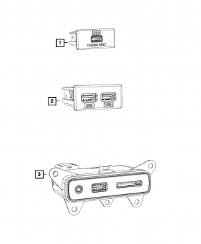 USB Hub, AUX Dodge Durango 14-17