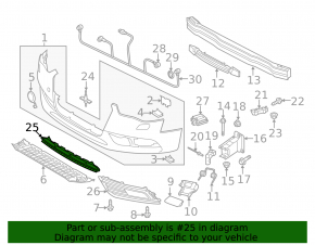 Нижняя решетка переднего бампера Audi A4 B8 13-16 рест, S line