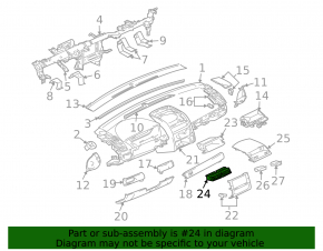 Воздуховод центральный Mitsubishi Galant 04-07