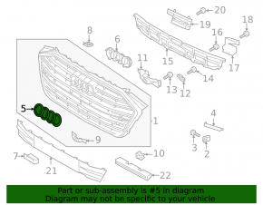 Эмблема решетки радиатора grill Audi RS Q8 21-24