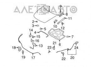 Амортизатор капота левый Infiniti G25 G35 G37 4d 06-15