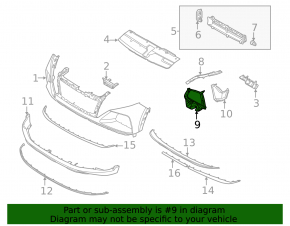 Кронштейн переднего бампера правый Hyundai Tucson 22-24 Korea