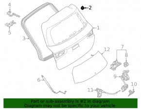Отбойник двери багажника левый Mercedes W167 GLE 350 450 20-26