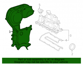 Передняя крышка двигателя Ford Escape 13-19 1.6T