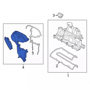 Передняя крышка двигателя Ford Escape 13-19 1.6T