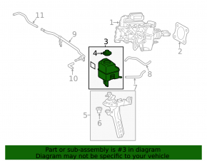 Rezervorul de lichid de frână pentru Lexus ES300h 13-18 cu capac