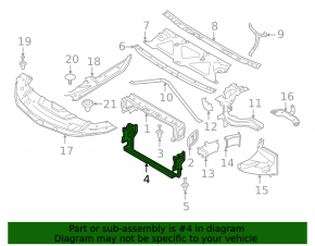 Дефлектор радиатора нижний BMW 7 G11 G12 21-22 B58, N63