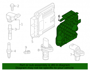 Кронштейн блока ECU компьютера двигателя VW Jetta 22-26