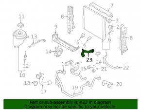 Патрубок системы охлаждения металл BMW X5 F15 14-18 N55