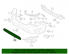 Grilă inferioară a barei de protecție față Subaru Impreza WRX GH 15-16