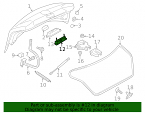 Кнопка открытия багажника Audi A4 B8 08-16 седан без камеры