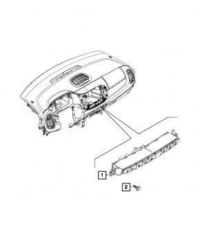 Кнопка аварийной сигнализации Fiat 500L 14-14 с панелью