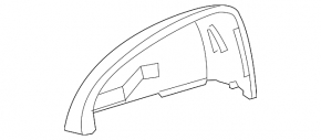 Capac oglindă dreapta VW Touareg 15-16 fără menținerea benzii de rulare