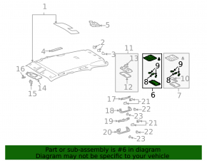 Плафон освещения передний Lexus RX300 RX330 RX350 RX400h 04-09 беж, царапины