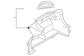 Обшивка арки правая Hyundai Elantra UD 11-16