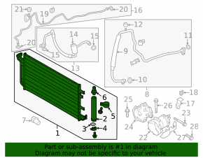 Condensator radiator aer condiționat Nissan Leaf 11-13
