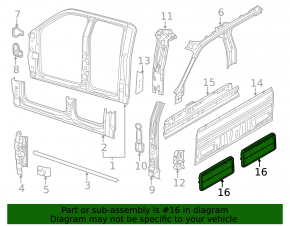 Placa de ventilație stânga Ford Explorer 20- ruptă