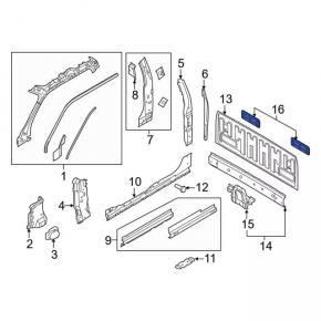 Placa de ventilație stânga Ford Explorer 20- ruptă