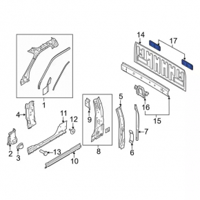 Placa de ventilație stânga Ford Explorer 20- ruptă