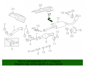 Кронштейн глушителя правый Lexus RX350 10-15