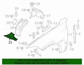 Căptușeală aripă inferioară față stânga pentru BMW X5 G05 20-26 M