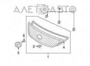 Решетка радиатора grill Lexus RX300 RX330 04-07 поцарапан хром