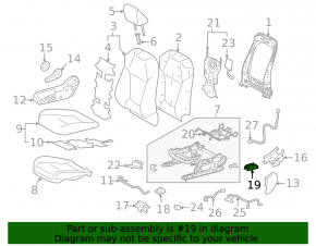 Dop glisant scaun pasager spate stânga Toyota Rav4 19-25 negru