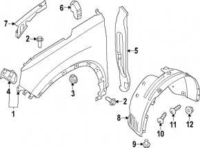 Captuseala aripa fata stanga Hyundai Santa FE 19-20 KOR