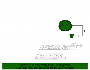 Эмблема крышки багажника Mazda 3 14-18 BM