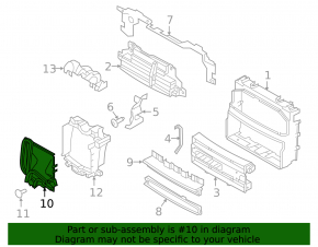 Deflector conductă de aer radiator dreapta pentru Land Rover Discovery 17-25 2.0, 3.0