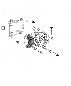 Кронштейн компрессора Jeep Cherokee KL 14-22 3.2