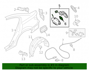Корпус лючка бензобака Subaru Legacy 15-19