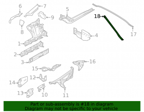 Распорка передних стаканов задняя левая BMW X1 F48 16-22