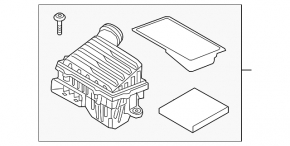 Корпус воздушного фильтра VW Jetta 19-21 1.4T