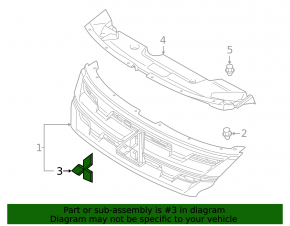 Эмблема решетки радиатора grill Mitsubishi Eclipse Cross 20-25