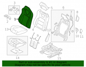 Пассажирское сидение Ford Mustang mk6 15-23 без airbag купе GT 50th Anniversary кожа черн стрель