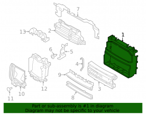 Ramă jaluzele deflectoare de radiator Land Rover Discovery 17-23 3.0