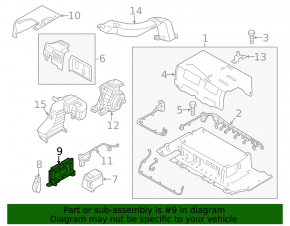 Battery Management Control Module Kia Optima 11-16 hybrid