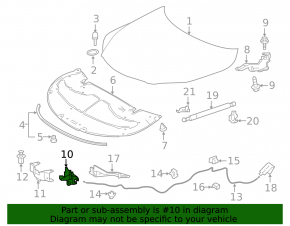 Замок капота Lexus RX350 RX450h 16-22