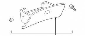 Перчаточный ящик, бардачок Lexus RX300 98-03 серый
