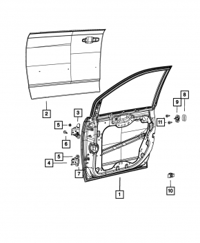 Стопор двери задней правой Dodge Grand Caravan 11-15