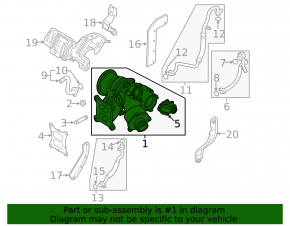 Турбина Audi A3 8V 15-20 2.0T, 91к